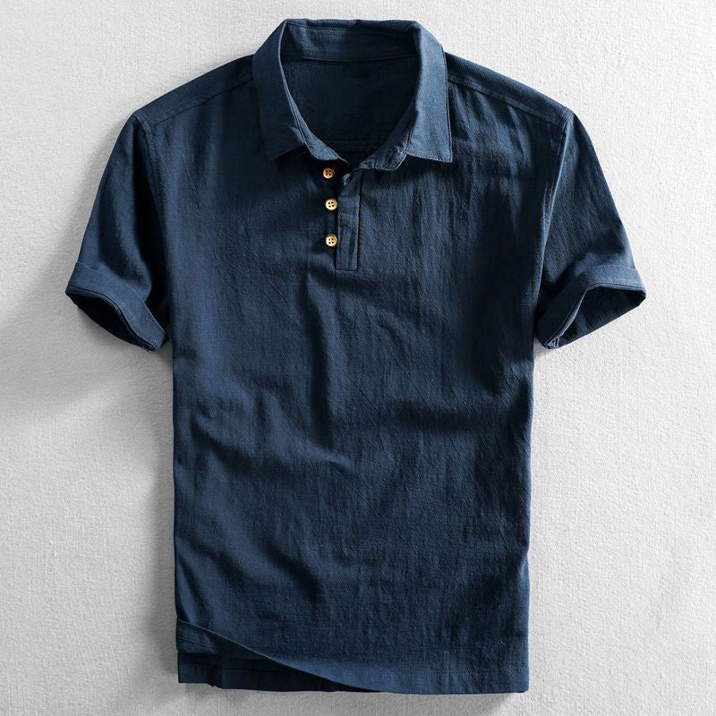 Men's short sleeve polo shirt in a relaxed fit for casual wear, perfect for summer style and warm weather.