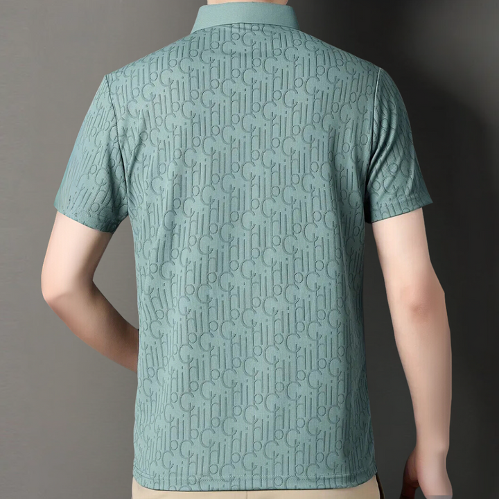 Classic men's short sleeve button-up shirt with vertical stripes. Versatile for smart casual summer outfits.