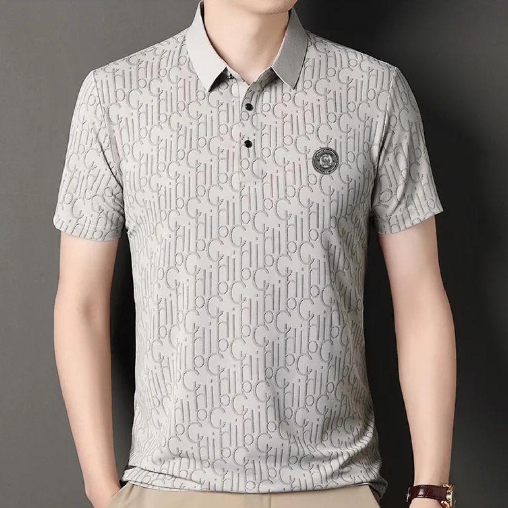 Tailored fit men's short sleeve vertical stripe shirt. Button-up style, great for modern summer fashion.