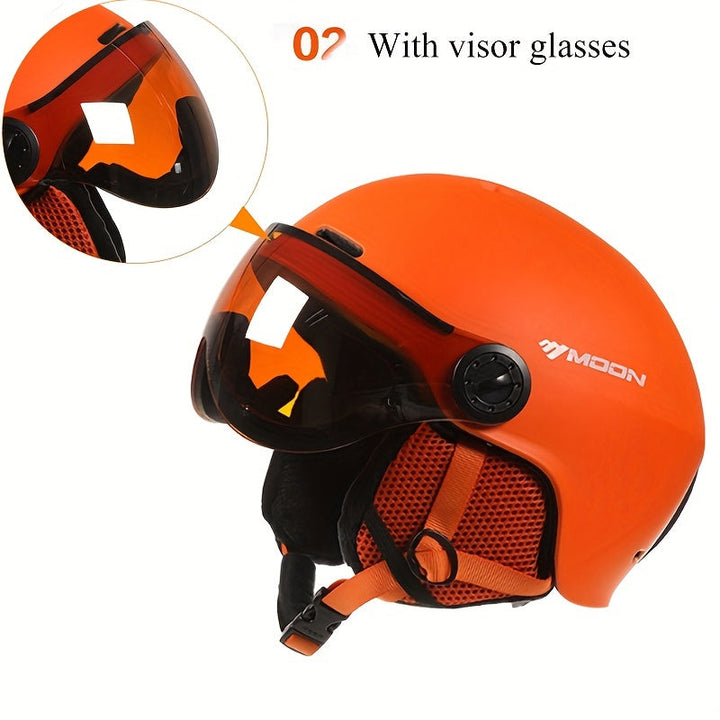 Premium outdoor sports gear: men's comfortable ski helmet.