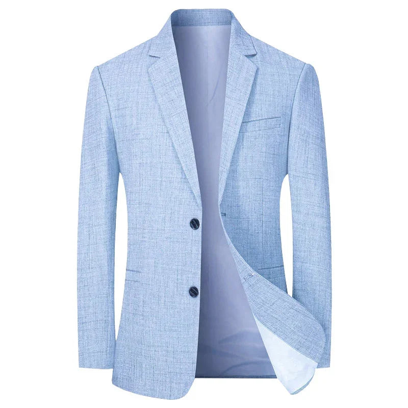 Tailored men's sleek slim fit blazer, a modern jacket perfect for sophisticated business, formal, or smart casual attire.