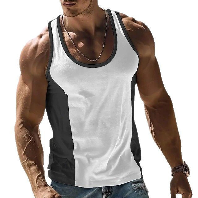 Modern fit men's sleeveless workout shirt, a versatile tank top for gym, sports, and active lifestyle comfort.