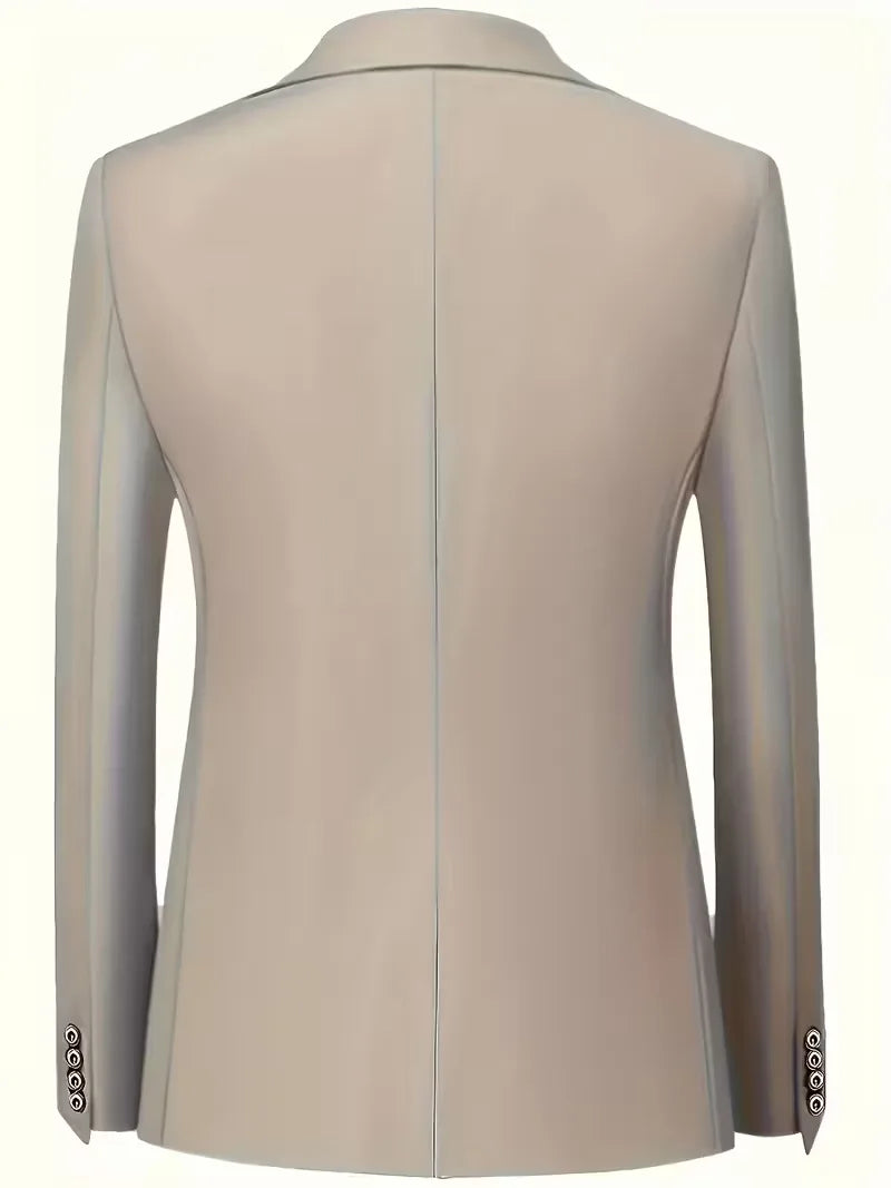 Stylish men's slim fit suit, complete with waistcoat & notched lapels, for a sharp appearance.