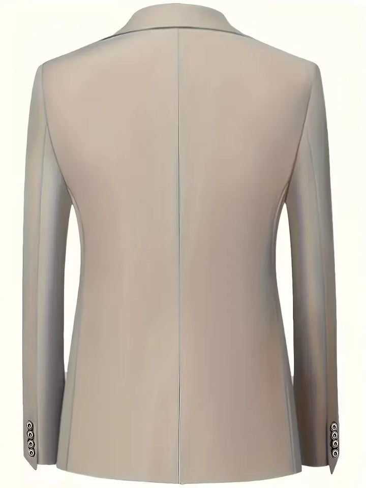 Stylish men's slim fit suit, complete with waistcoat & notched lapels, for a sharp appearance.