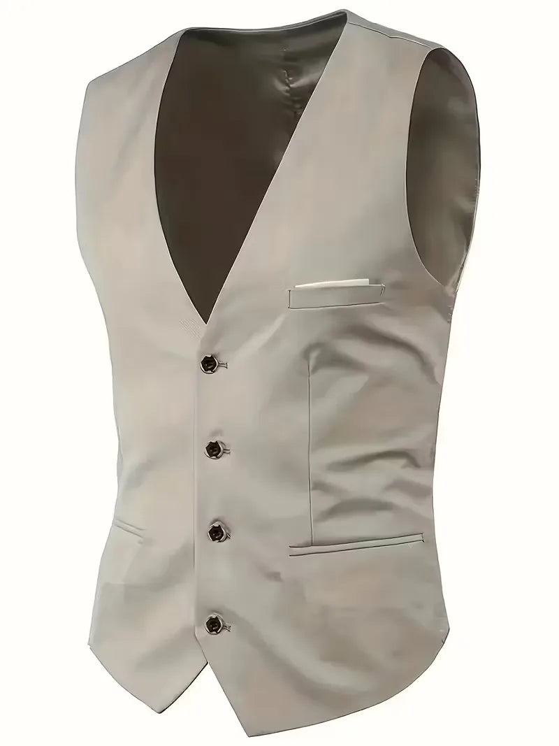 Professional men's slim fit suit, perfect as business attire or a classy wedding outfit.