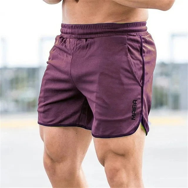 Stylish slim fit men's activewear shorts with drawstring; great for a modern casual look and comfort.