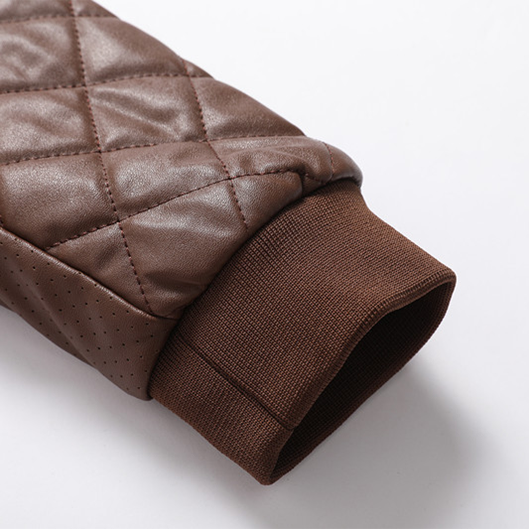Versatile men's outerwear: a slim fit leather jacket for any occasion.