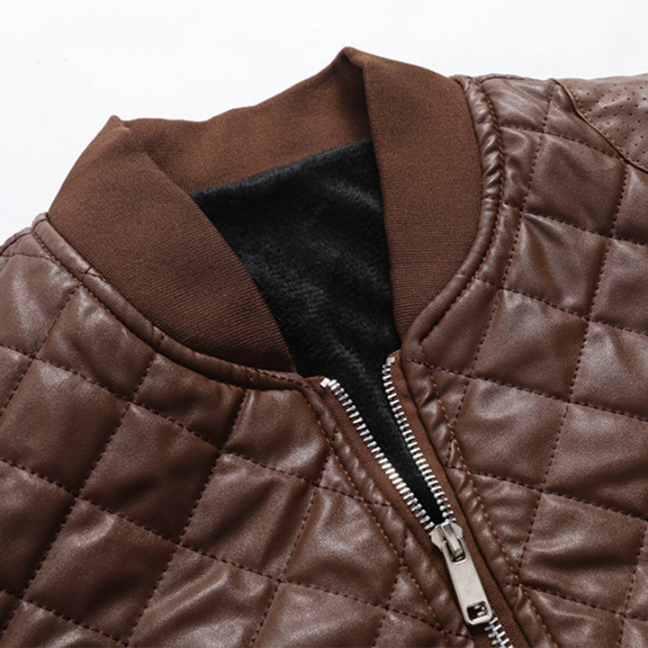 Essential wardrobe piece: a classic, durable leather jacket for men.