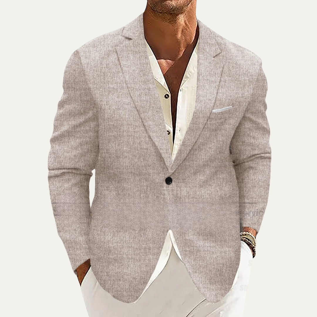 Versatile men's blazer, ideal for stylish smart casual outfits or layering.