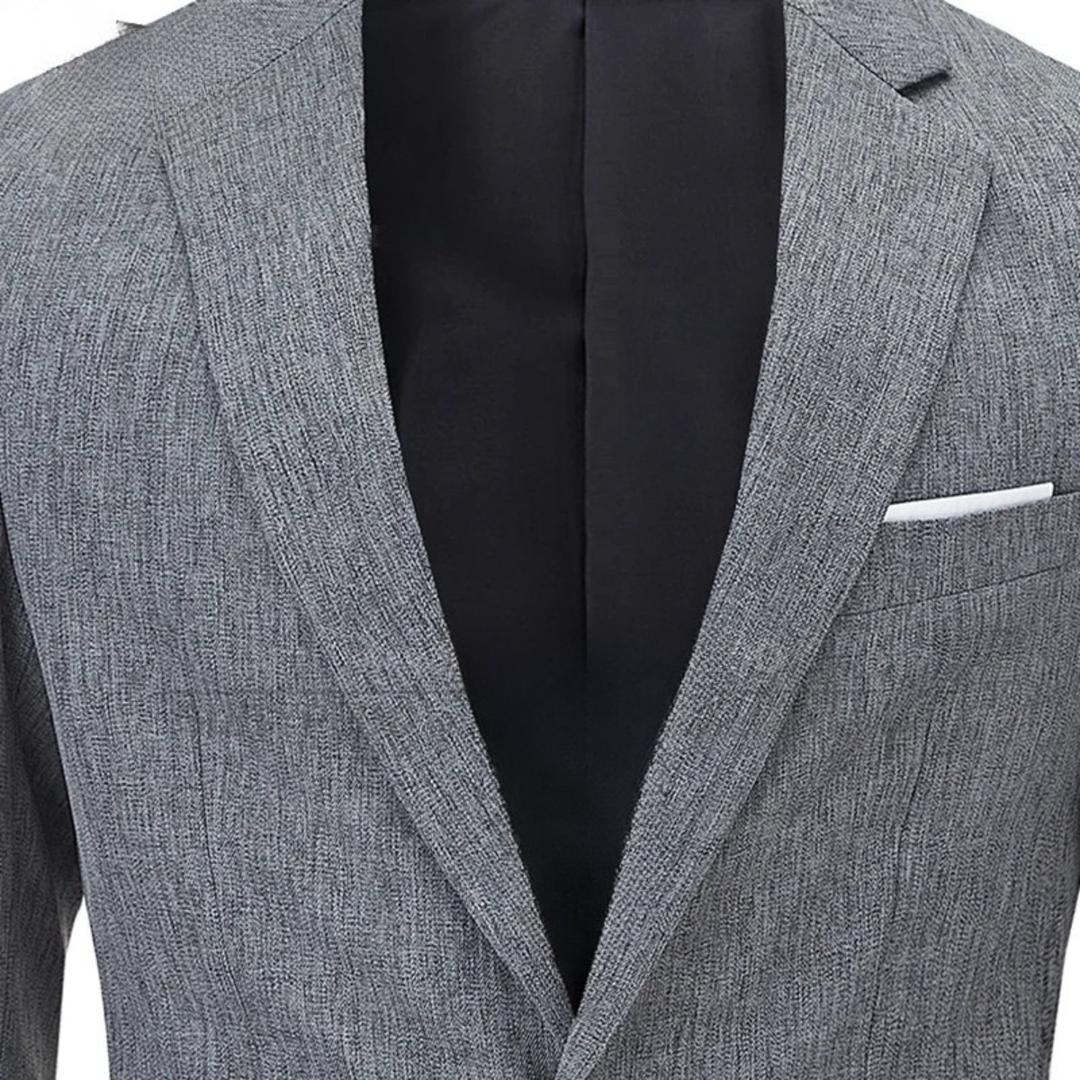 Formal-casual men's slim fit blazer, a versatile piece for any stylish event.