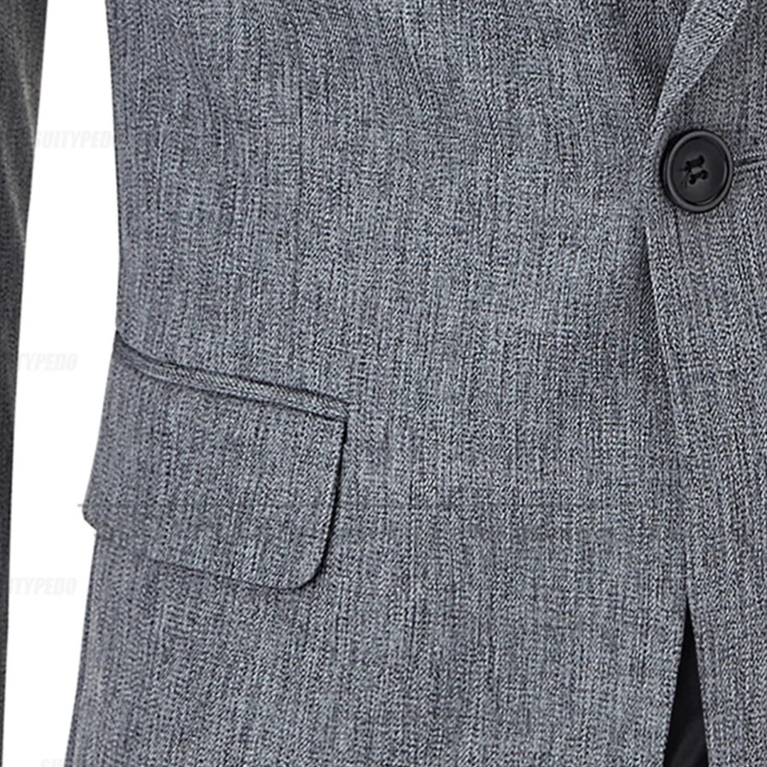 Sophisticated men's slim fit blazer for a sleek smart casual or business casual style.