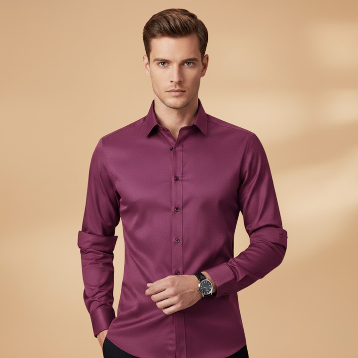 Versatile men's button-down shirt, easily transitions from day to night.