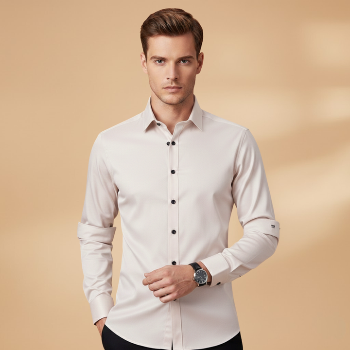 Lightweight men's shirt, ideal for summer casual wear.