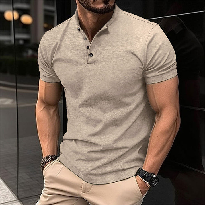 Athletic silhouette slim fit polo shirt for men, perfect for casual wear