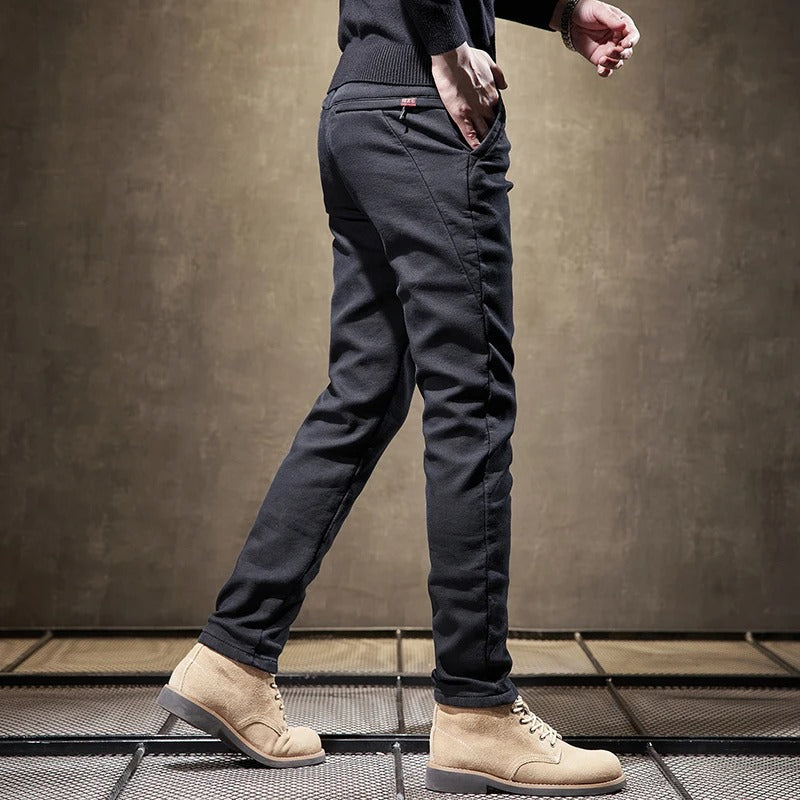 Stylish men's slim-fit casual pants, offering a sleek look and ultimate comfort for modern fashion.