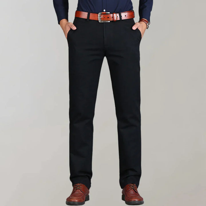 Versatile men's slim fit chinos, ideal for smart casual outfits or comfortable everyday fashion. Essential men's trousers.