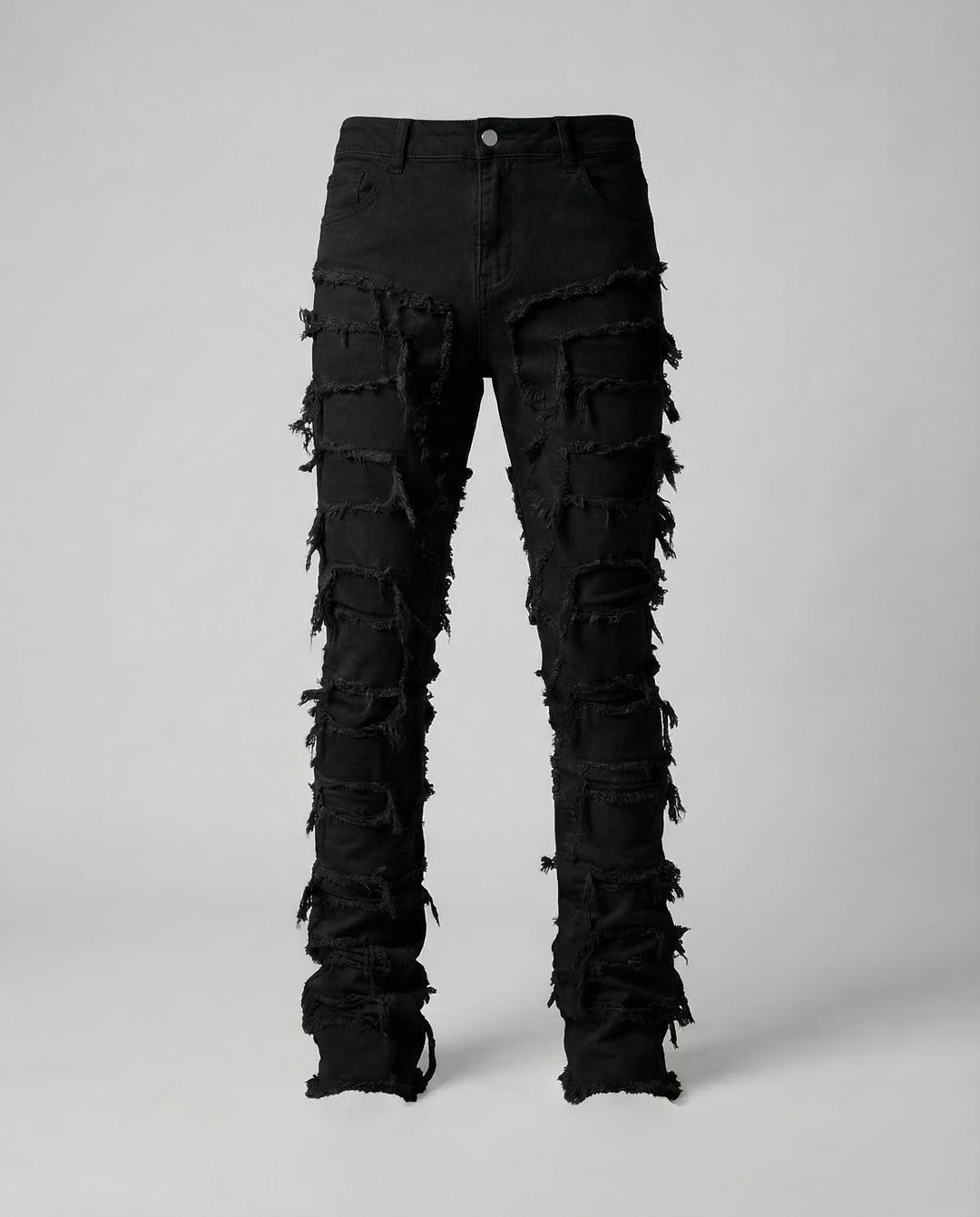 Men's slim fit jeans with destroyed accents, ideal for urban fashion and a laid-back street style.