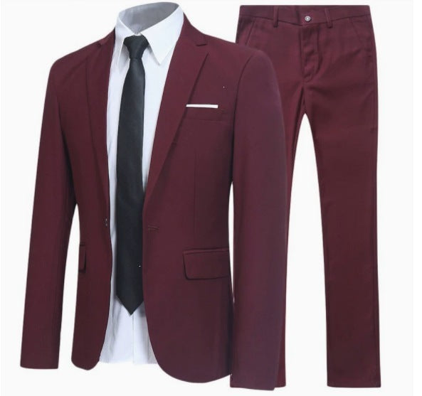 Men's modern slim fit digital print suit, a fashionable 2-piece set for various occasions.