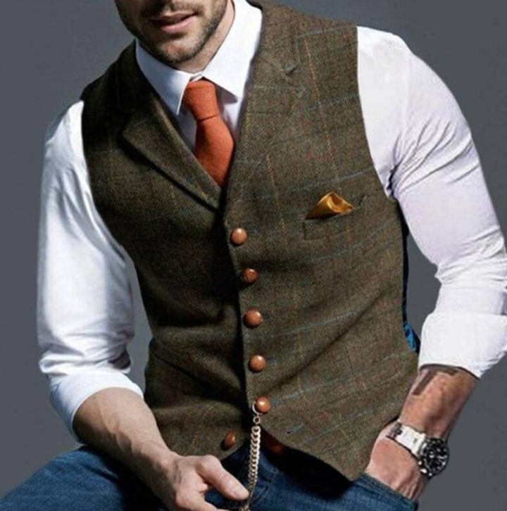 Sharply tailored men's slim fit waistcoat, perfect for enhancing any formal or casual style.