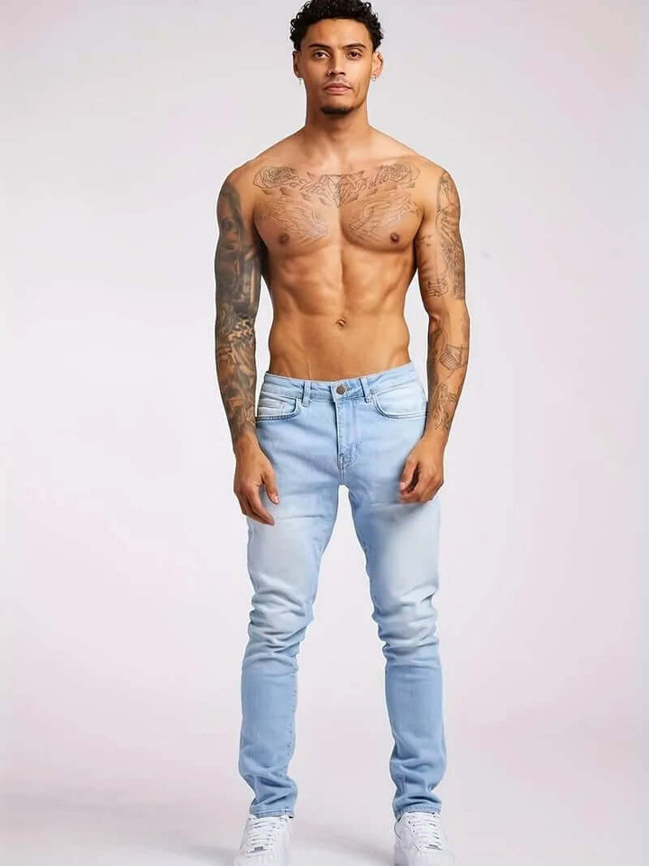 Ultimate comfort & style in these versatile men's slim-fit jeans.