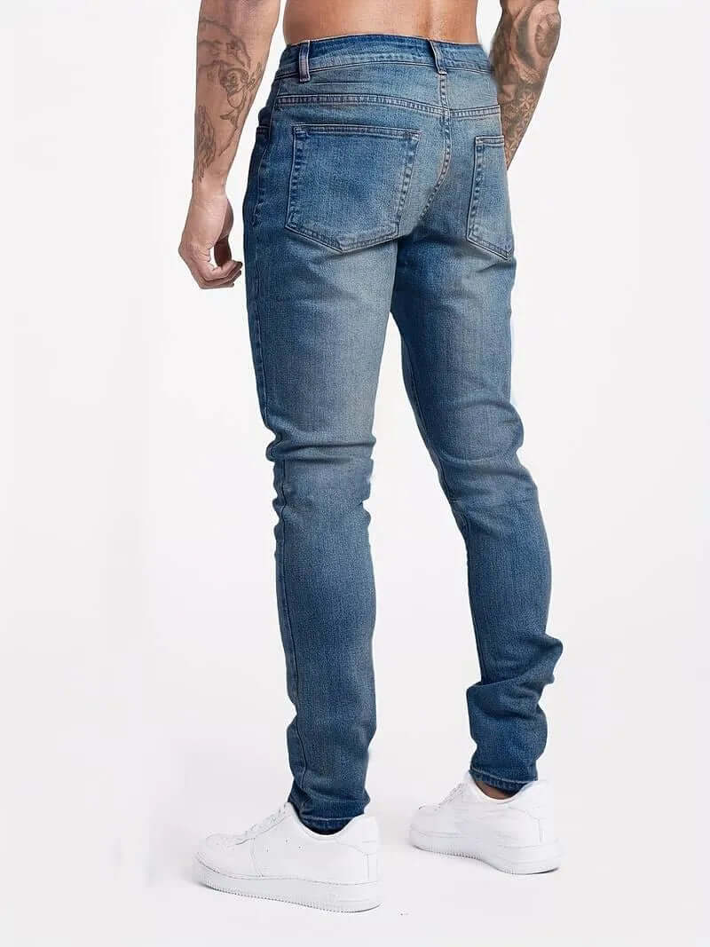 Modern men's slim-fit jeans offering ultimate comfort for everyday casual wear.