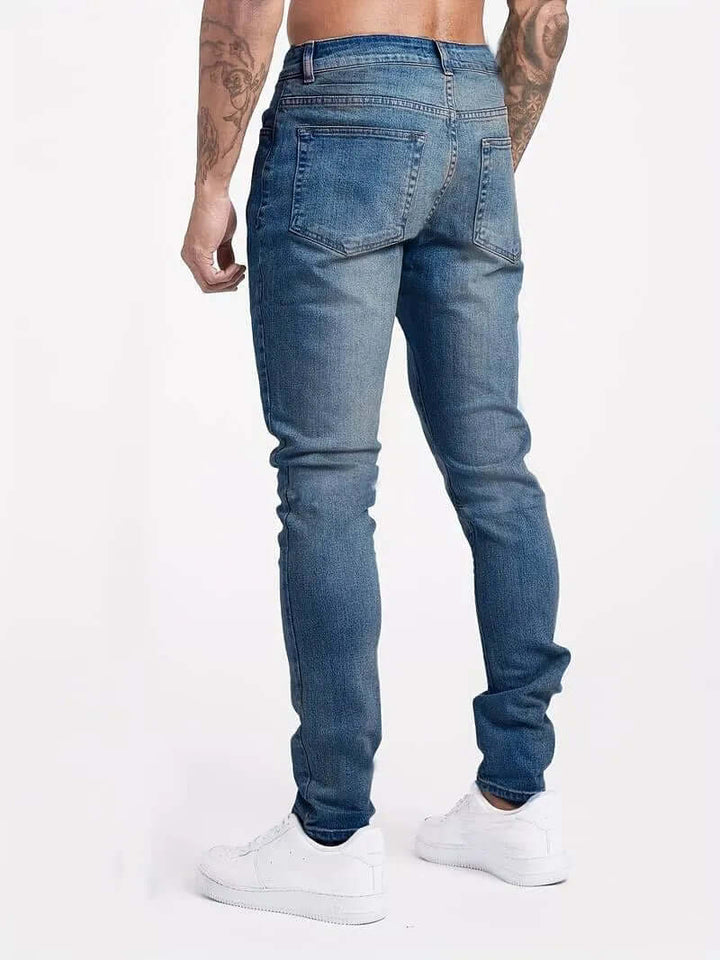 Modern men's slim-fit jeans offering ultimate comfort for everyday casual wear.