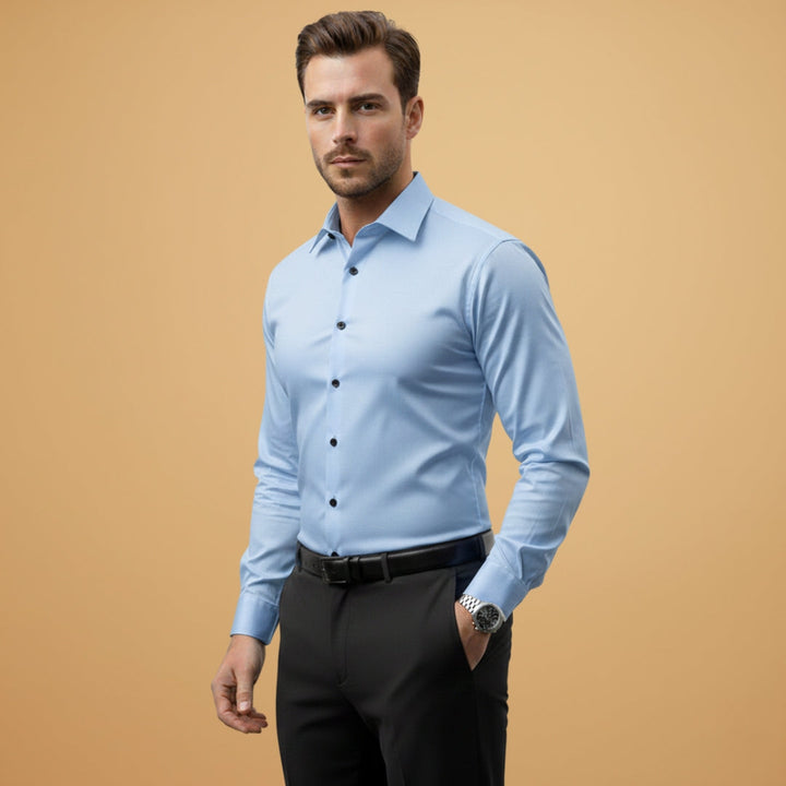 Modern men's fashion: Slim fit pointed collar shirt for casual or formal