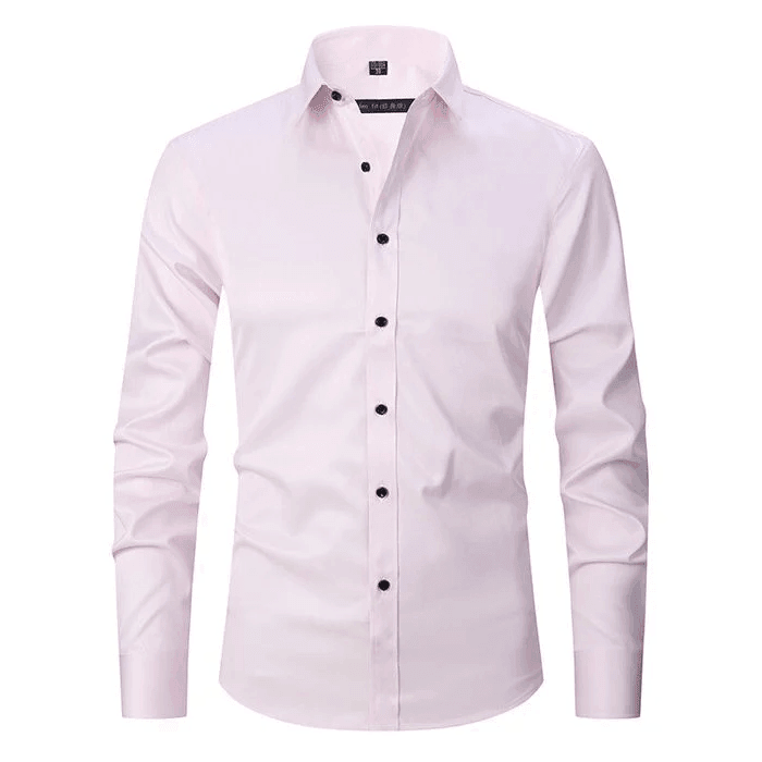 Sharp men's slim fit long sleeve collared shirt, designed for business, formal events, and elegant style.