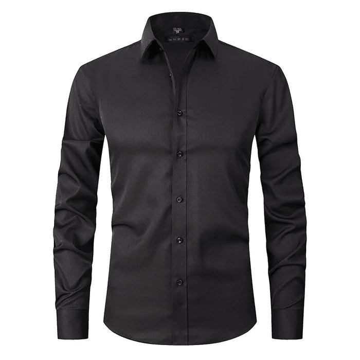 Elegant men's formal dress shirt in slim fit design. Ideal long sleeve business shirt for men.