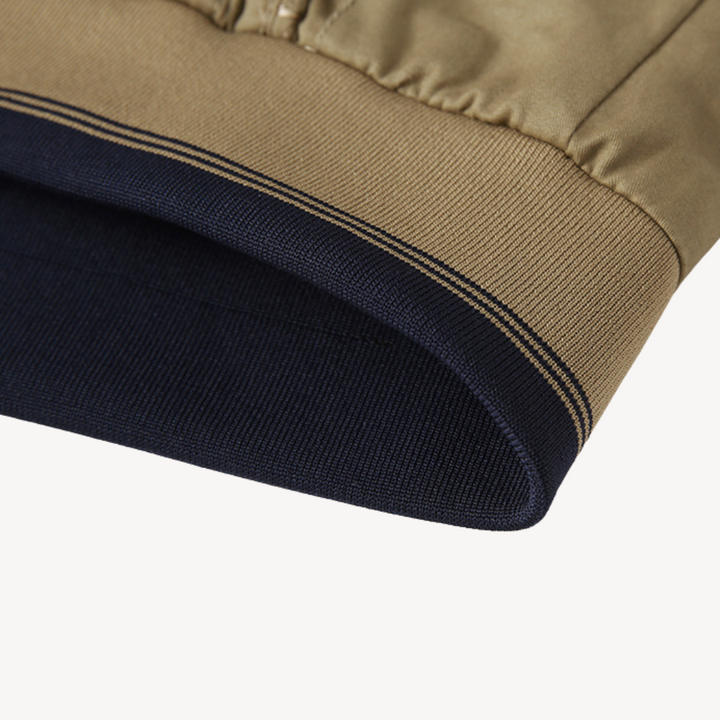 Army green reversible bomber jacket, men's slim fit, perfect casual outerwear.