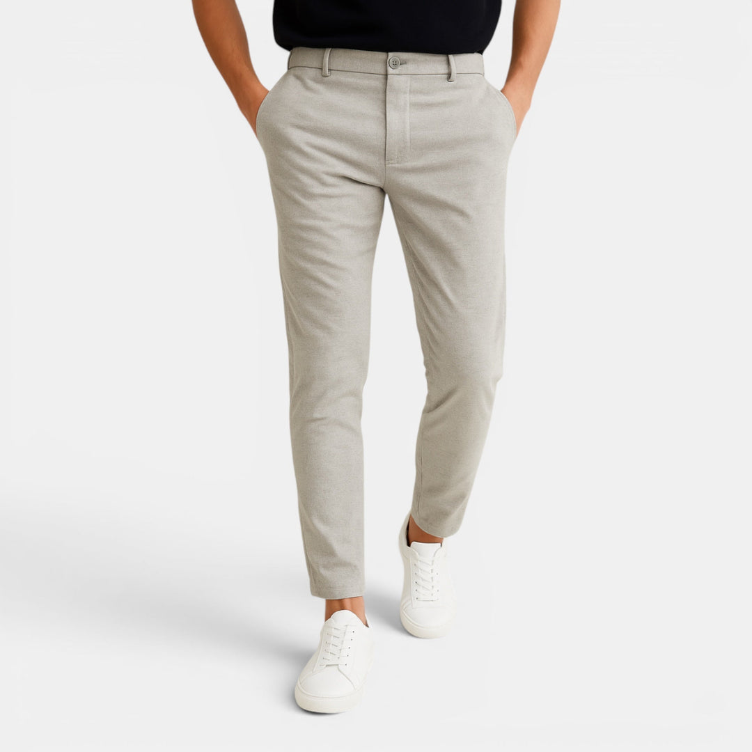Men's slim fit tailored trousers, perfect for professional office & business casual workwear.