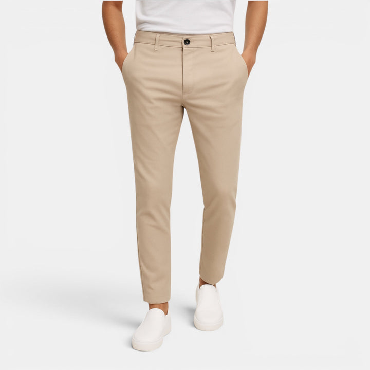 Versatile men's tailored trousers, ideal for both formal work and smart casual fashion.