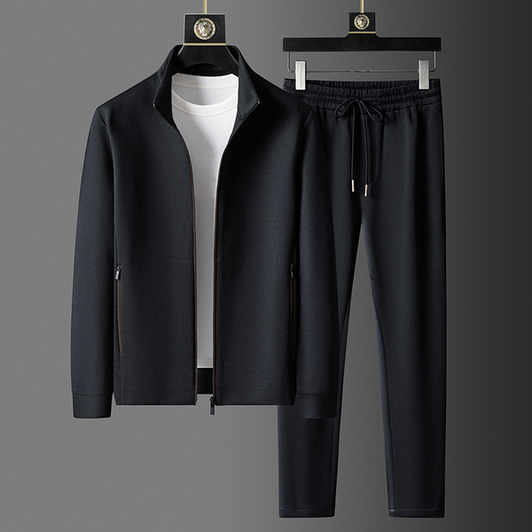 Comfortable men's slim fit tracksuit. Versatile two-piece sportswear for athletic activities & casual wear.