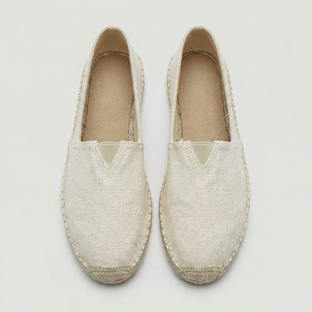 Relaxed men's espadrille shoes, comfortable for all-day wear.