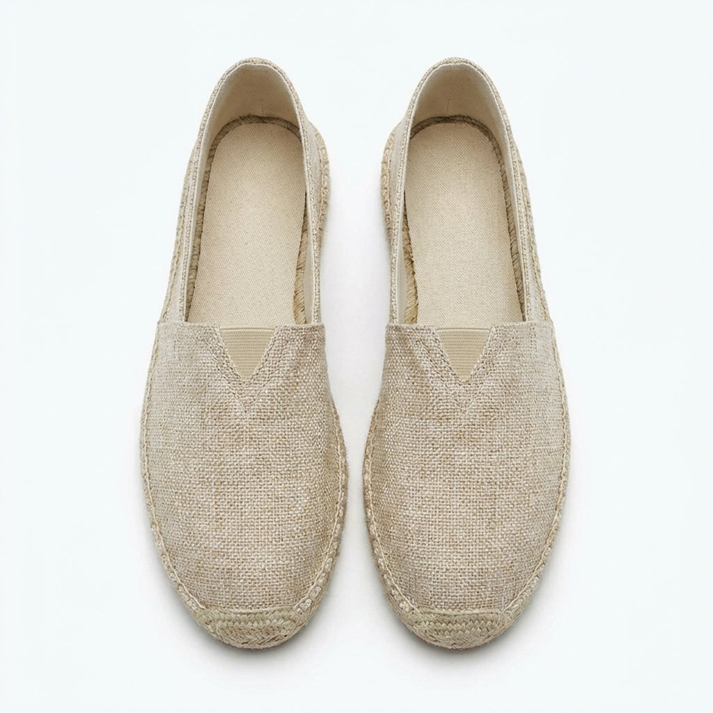 Smart casual men's espadrilles, ideal slip-on summer footwear.