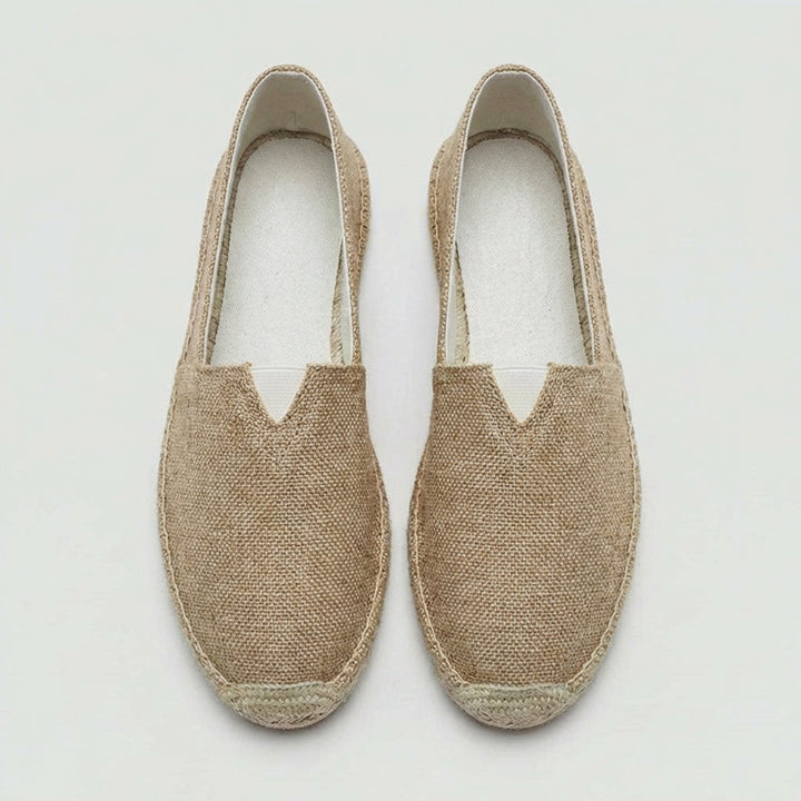 Men's comfortable espadrille slip-ons, versatile summer shoes.