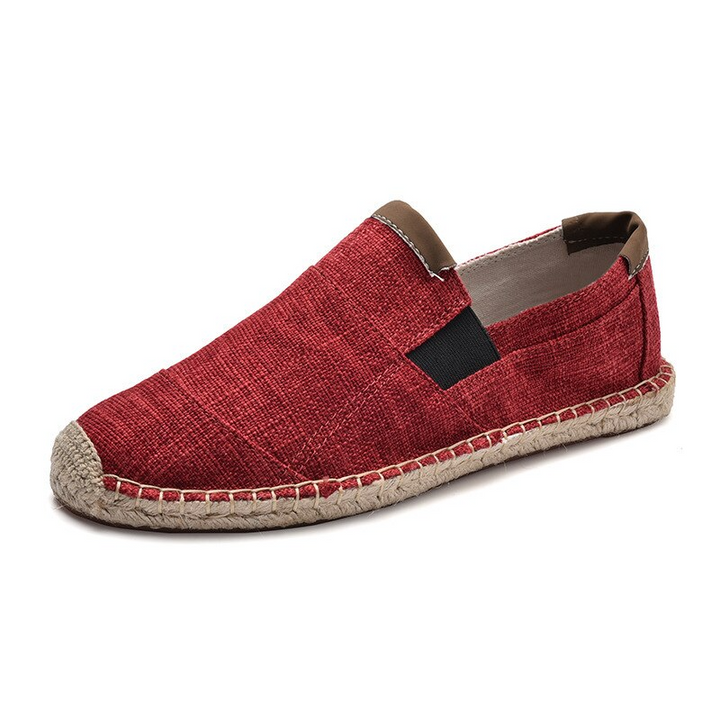 Stylish men's slip-on espadrilles, comfortable and casual summer footwear for men.