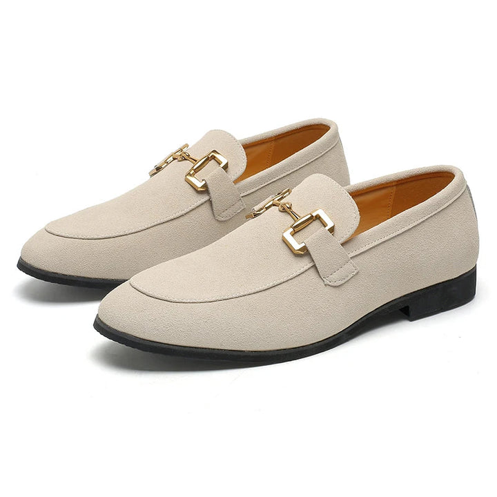 Step out in style with these men's metal detail slip-on casual shoes