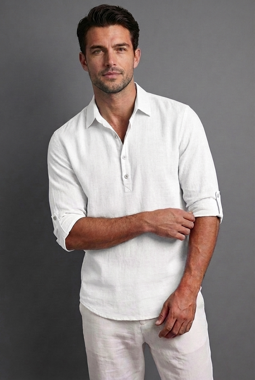 Breathable men's summer polo, perfect for beachwear and holiday style