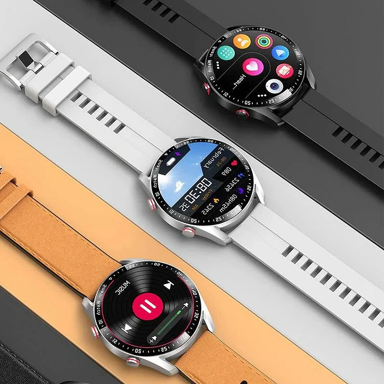 Waterproof men's activity tracker with heart rate and sleep monitoring; durable design.