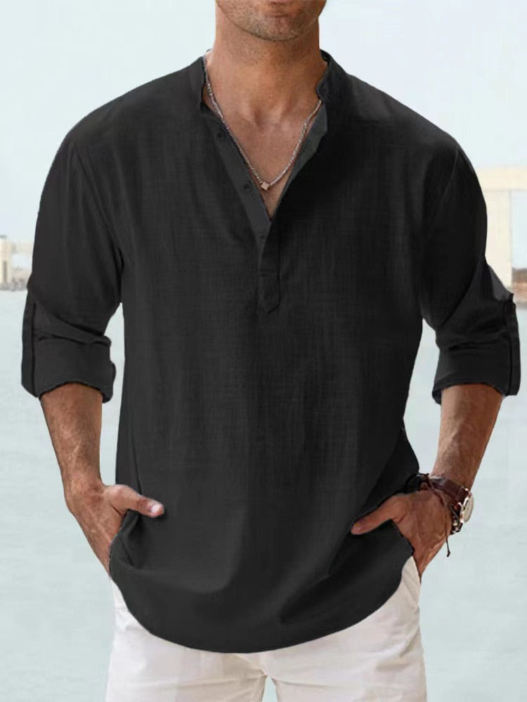 Effortless style with this men's breathable Spencer button-up shirt. Perfect for comfortable everyday wear.