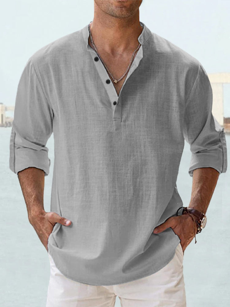 Versatile men's long sleeve button-up shirt. The Spencer is a breathable dress shirt for any occasion.