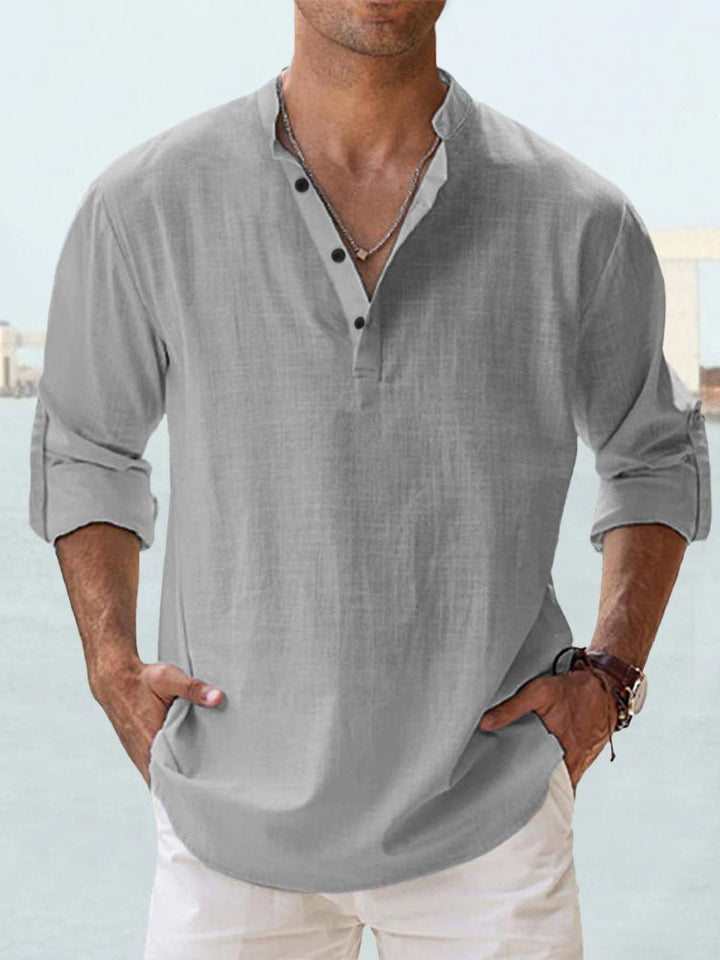 Versatile men's long sleeve button-up shirt. The Spencer is a breathable dress shirt for any occasion.