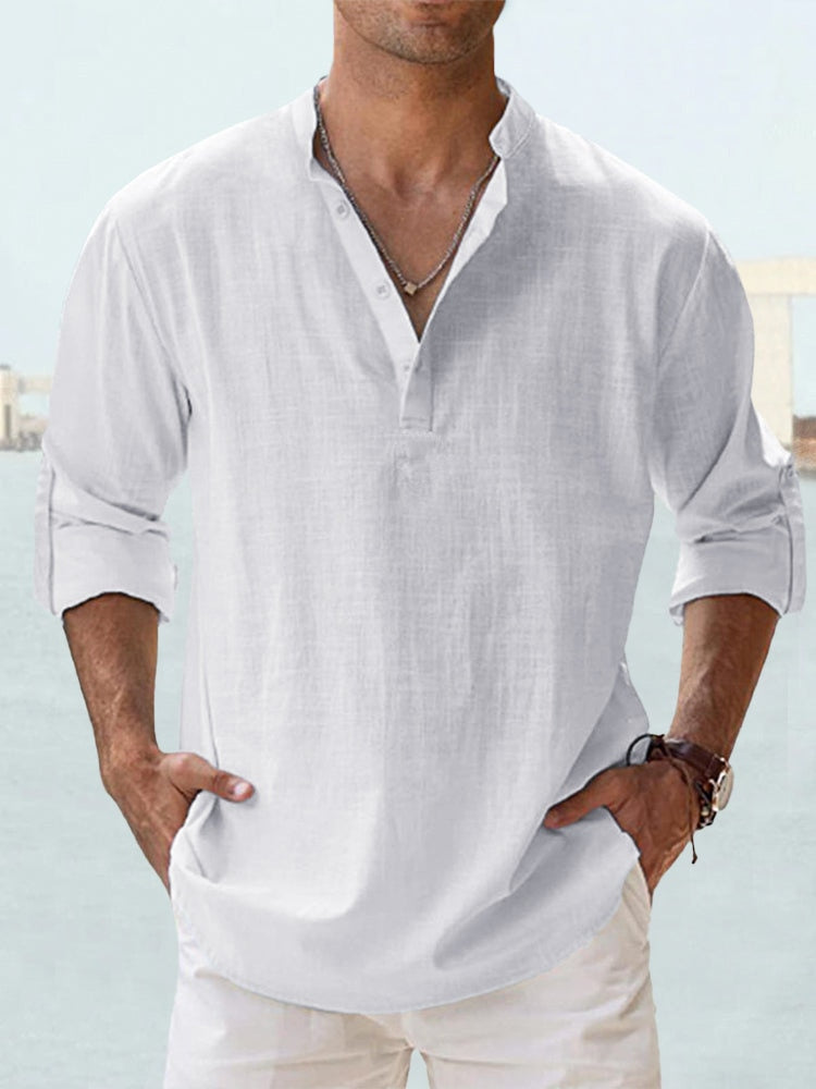 Comfortable & breathable men's Spencer button-up shirt. Ideal long sleeve for a relaxed yet stylish look.