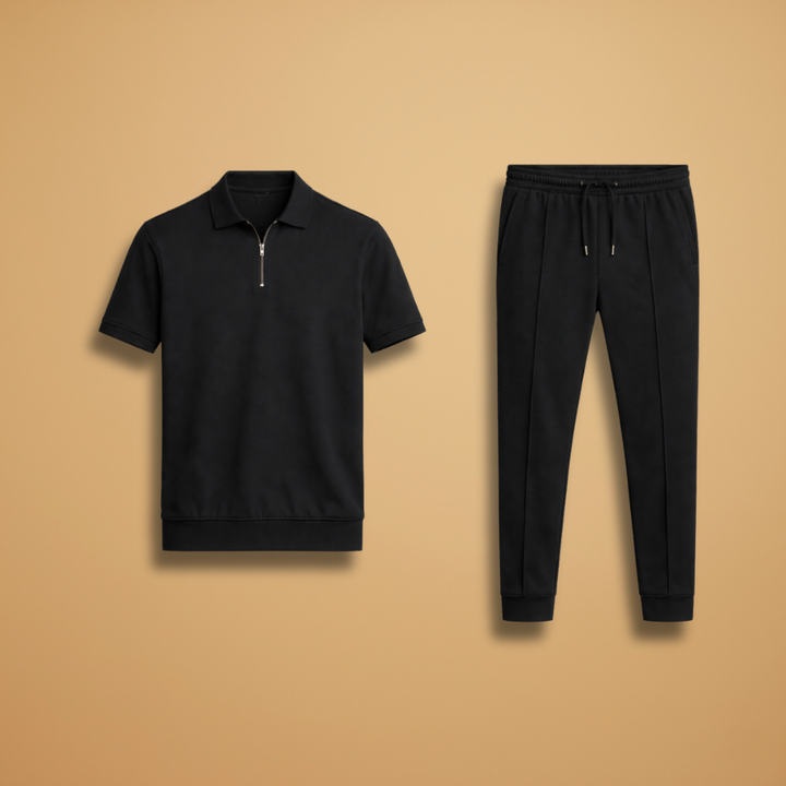 Men's sporty leisure suit with jogging trousers, perfect for casual wear.