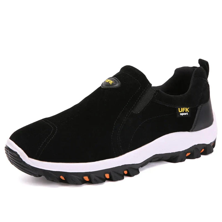 Versatile men's slip-on walking shoes, perfect for casual outings and active comfort.