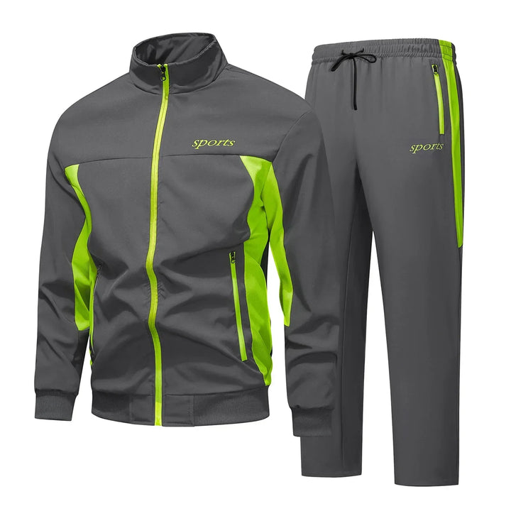 Comfortable men's track suit set, ideal for everyday casual wear & loungewear. Stylish two-piece athleisure fashion.