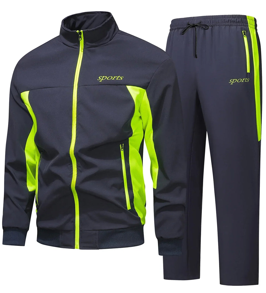 Modern men's activewear track suit set in a neutral color. Versatile two-piece for sport, comfort, and daily fashion.