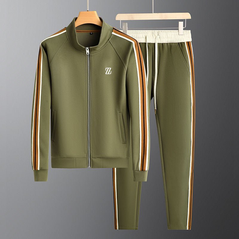 Men's versatile jogging suit, 2-piece athletic set for gym, outdoor sports & loungewear.
