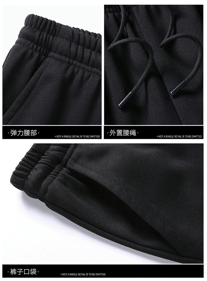 Man wearing a stylish men's sporty tracksuit set while jogging. Ultimate comfort & style for an active lifestyle.